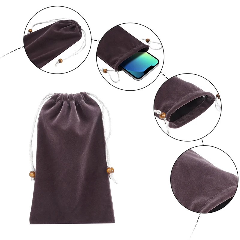 Universal Cotton Neck Strap Sleeve Phone Pouch Bag Case Cover