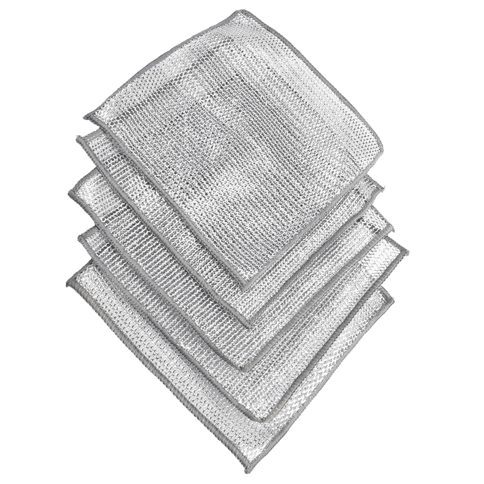 

Kitchen Tools Steel Wire Dishcloth Multi-purpose Quick Drying Reusable Weaving Technology Wire Dishwashing Cloth