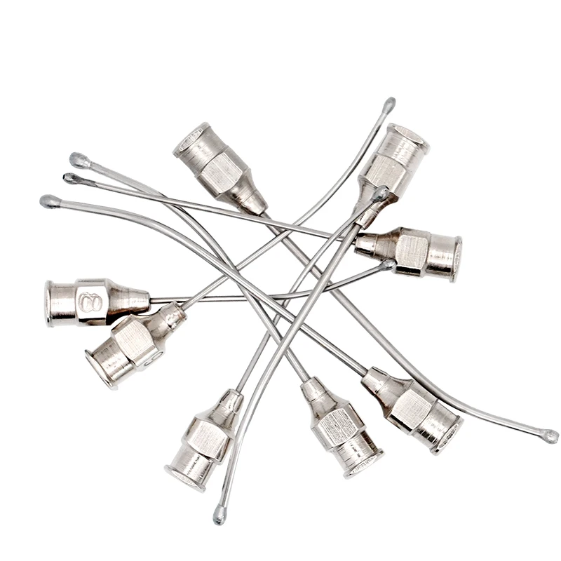 Bird Feeding Syringe Bird Oral Gavage Needle Stainless Steel Birds Feeding Syringe Tube Nozzle Rats and Mice/Parrots/Birds/Poultry/Pets Straight Elbow Gavage Needles