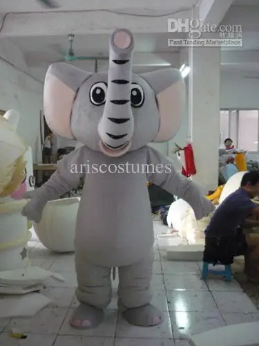 

New Adult Hot Sale Foam Cute Elephant Fancy Cartoon Mascot Costume Plush Christmas Fancy Dress Halloween Mascot Costume