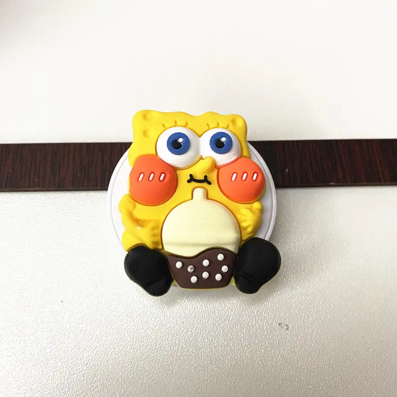 Potdemiel Cartoon SpongeBob Phone Holder Universal 3M Self-adhesive Scalable Folding Bracket Stretch Grip Phone Finger Stand - Image 11