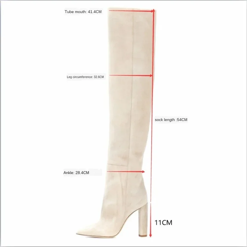 Over the Knee Boots for Women fur warm high heel thigh high winter fashion new design women high heel boots