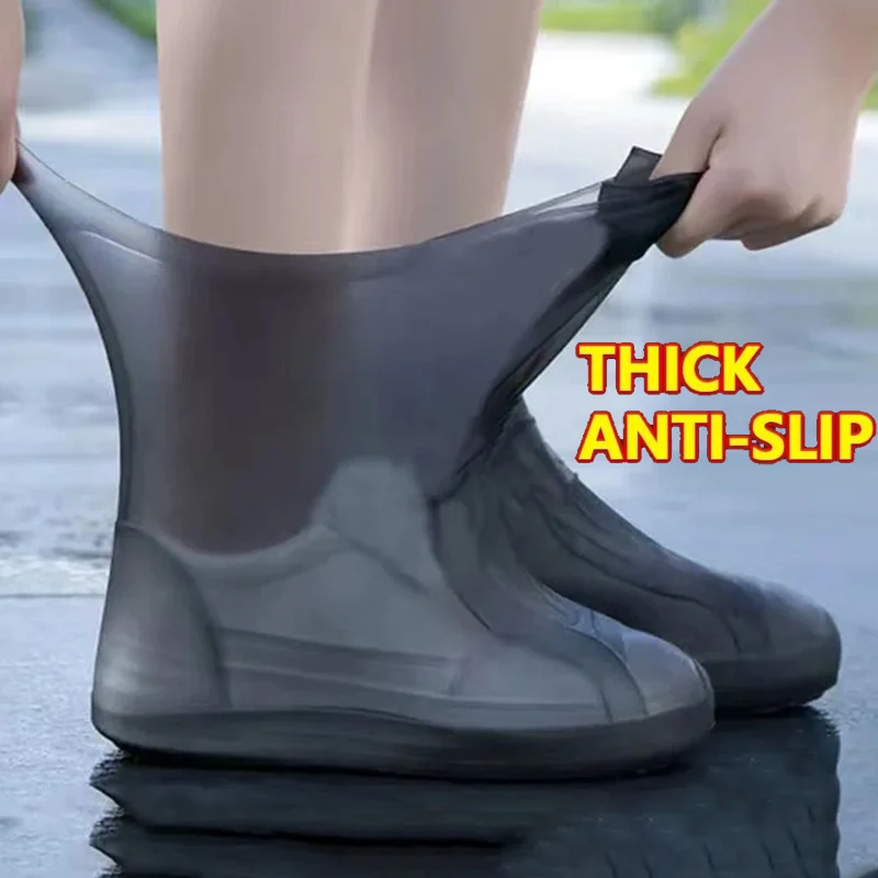 Waterproof Silicone Shoe Covers Reusable Non-Slip Wear-Resistant Rain Shoe Covers Protector Anti-Slip Boot For Outdoor Rainy Day