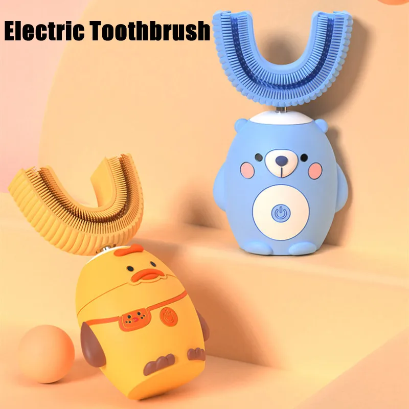 Sonic Electric Toothbrush Kids U-shaped Toothbrush 360 Degrees Children's Teeth Oral Care Cleaning Teeth Whitening For Children