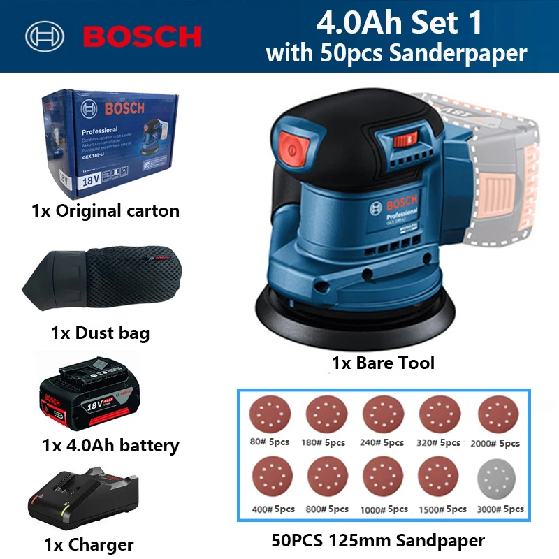 ブラシレス電動ポリッシャー,18v,GEX185-LIコードレス,ランダム