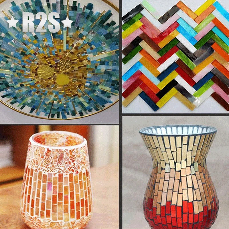 100g Clear Glass Mosaic Tiles Multi Color Mosaic Piece DIY Making Stones for Craft Hobby Arts Home Wall Decoration arte