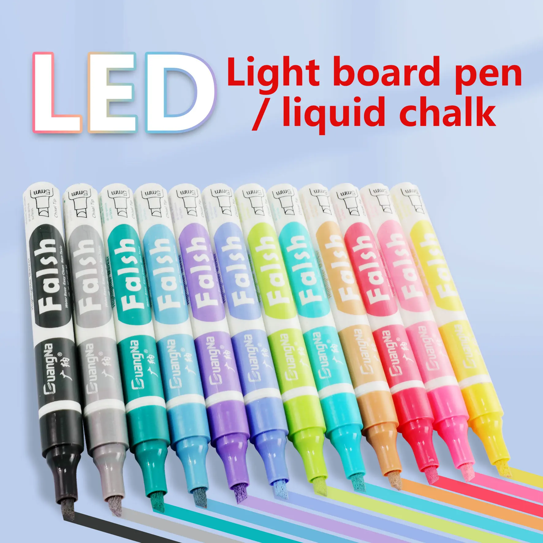 12 pz/set colori pennarello a gesso liquido cancellabile per finestre di  scrittura a LED in vetro lavagna elettronica lavagna per finestre gesso