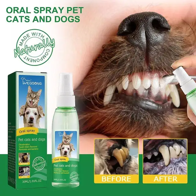 30ml/Bottle Dog Oral Spray Dog And Cat Tooth Cleaning Tooth Pet Oral Freshener Spray Spray Dog Oral Spray Spray Breath 2