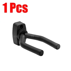 Premium Wall Mount Guitar Hanger - Universal Instrument Hook in Black (1pc)