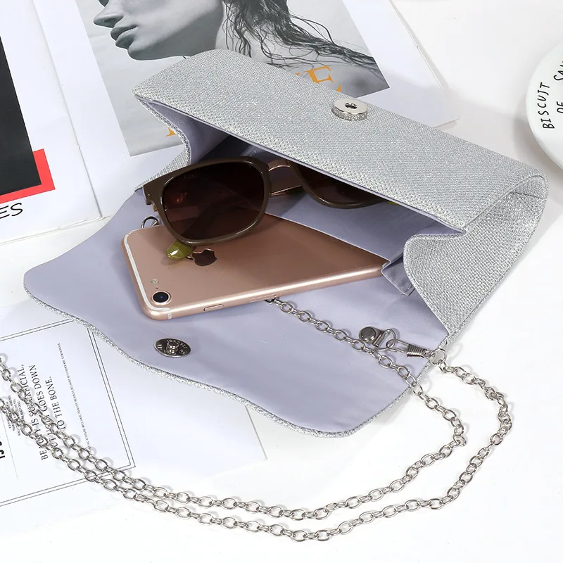 Luxury Women Evening Bag Brand Party Banquet Glitter Bag for Ladies Wedding Clutches Rhinestone Handbag Chain Shoulder Bag