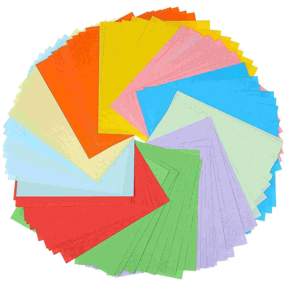 100 fogli di carta colorata quadrata Origami carte cartoncino pastello colorato per artigianato rose  15