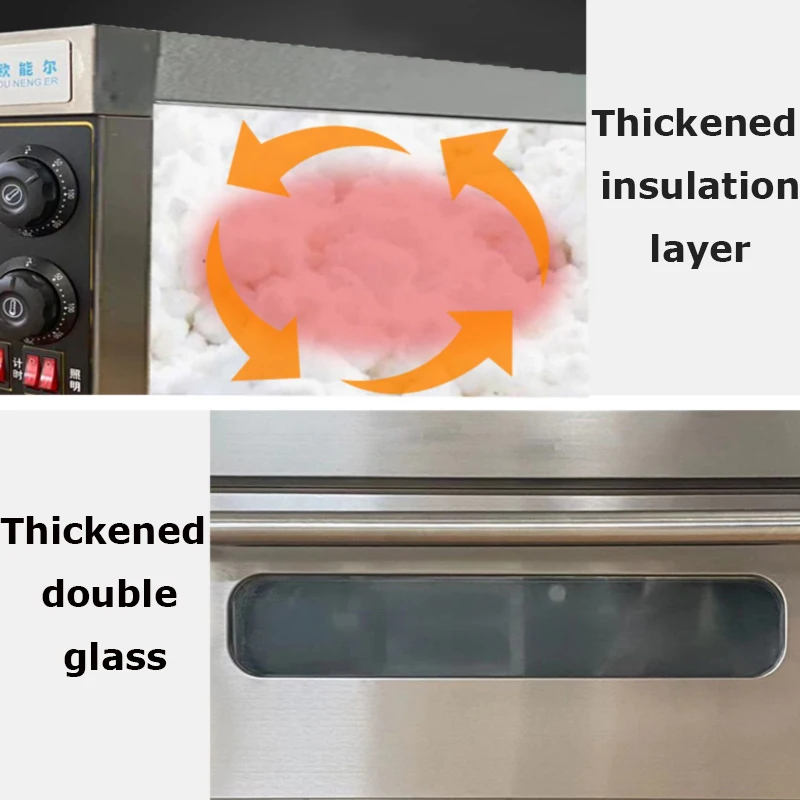 Electric Oven Commercial Large-Capacity Pizza Cake Bread Baking With Three Layers And Plates