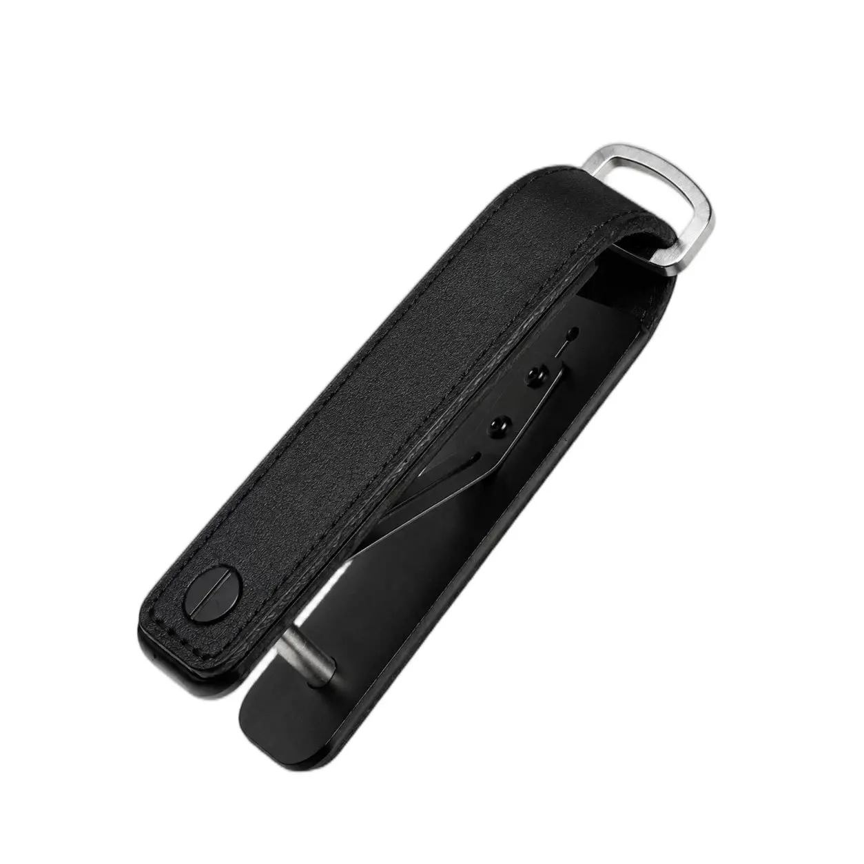 All-in-One Compact Aluminum Outdoor Keychain and Leather Organizer