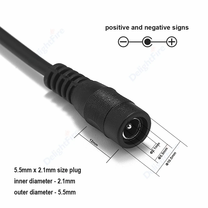 5.5 2.1mm DC 연장 케이블 22 20 18 AWG 연장 코드 12V 남성-여성 전원 어댑터 DC 커넥터 카메라 LED 스트립 DIY용