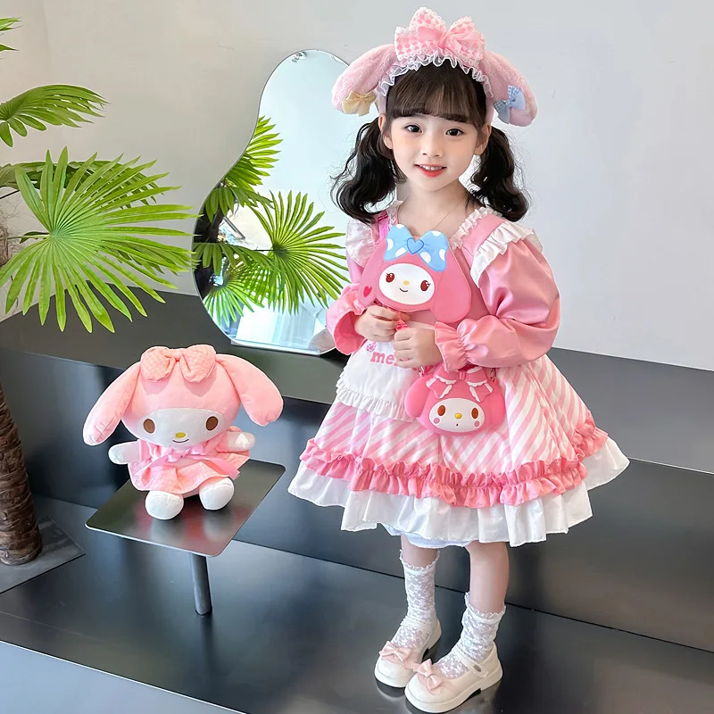 

Kids Dress Kawaii Child Thin Lolita Princess Dress Anime My Melody Party Cosplay Dress Cartoon A-Line Skirt Cake Dress Girl Gift