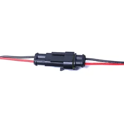 Waterproof 2 - Pin Automotive Electrical Connectors - 16 AWG Wire for Various Vehicles and Marine Applications (2pcs(1 pairs))