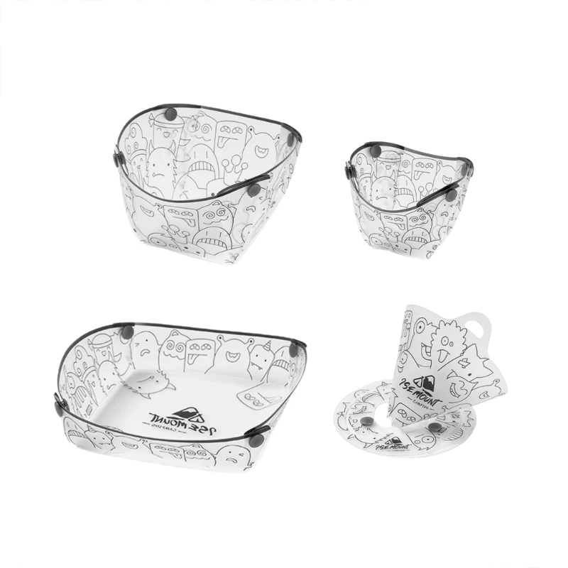 

Folding Bowl Plate Cup Travel Chopping Board for Outdoor Cooking Durable Dropship