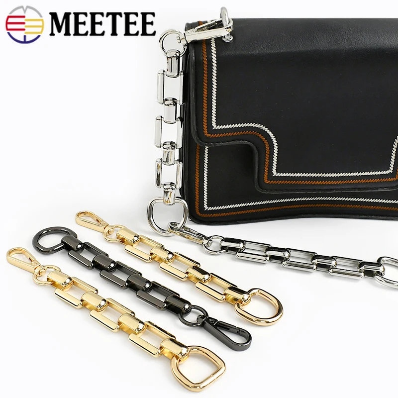 1/2/5Pcs 연장 금속 체인 18cm D 링 포켓 체인 조절 가능한 걸쇠 숄더백 스트랩 핸들 버클 핸드백용 액세서리