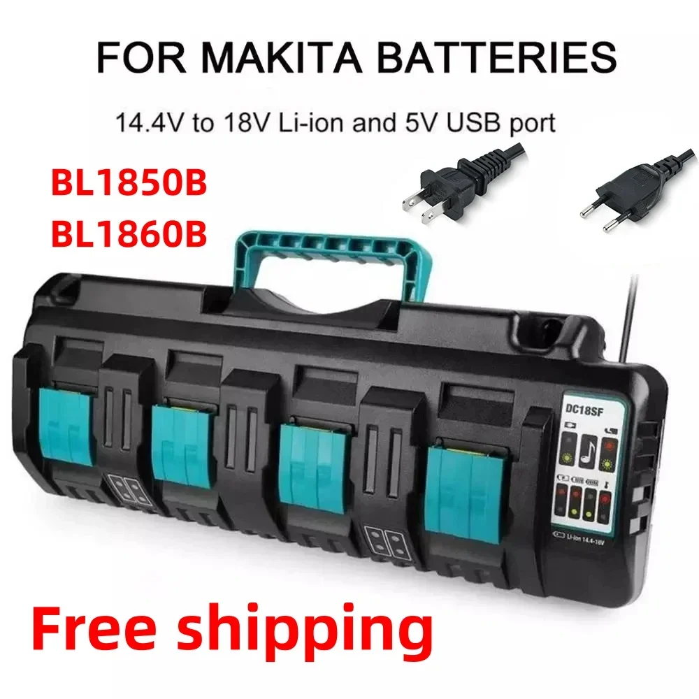 

Makita 18V 14.4V 4A Double Li-Ion Battery Charger DC18RD DC18SF For Makita 14.4V 18V 20V BL1830 BL1840 BL1850 BL1860 Bl1430