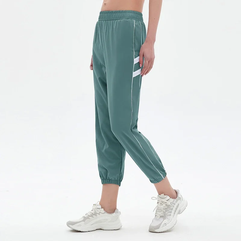 

Loose striped leggings for women's summer high waisted slimming and quick drying yoga cropped pants