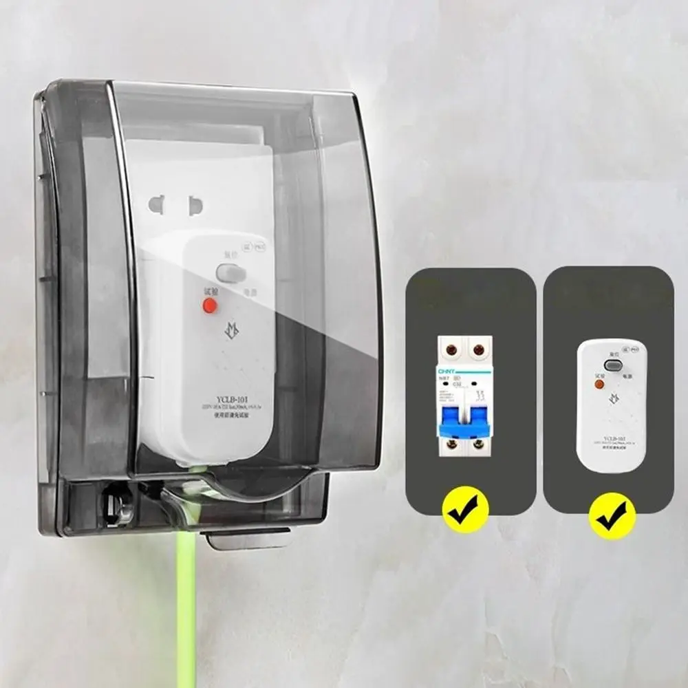 Portable 86 Type Switch Protective Cover Waterproof Self-Adhesive Electric Plug Cover Splash-Proof Transparent Plug Box for Home