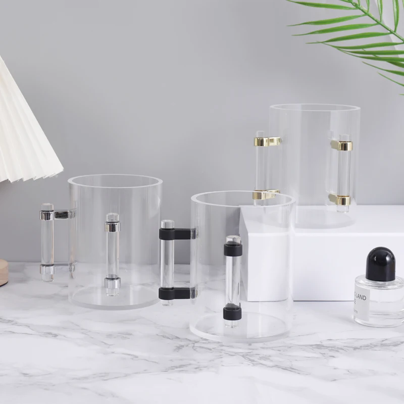 Luxury Clear Acrylic Round Lucite Jewish Washing Cup Judaica Hand Wash Cup with Two Acrylic Handles for Jewish Wholesale 6