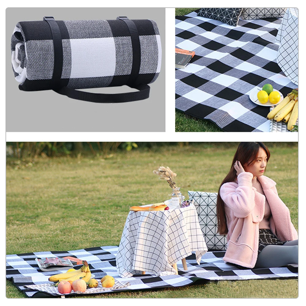 Picnic Blanket Waterproof Rip-stop Picnic Mat With Carrying Strap And  Storage Bag For Family Outing Camping Party Beach Hiking - Camping Mat -  AliExpress