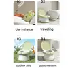 Portable Toddler Potty Folding Travel Car Potty Folding Portable Potty For Travel Small & Convenient With Absorbent Paper 5