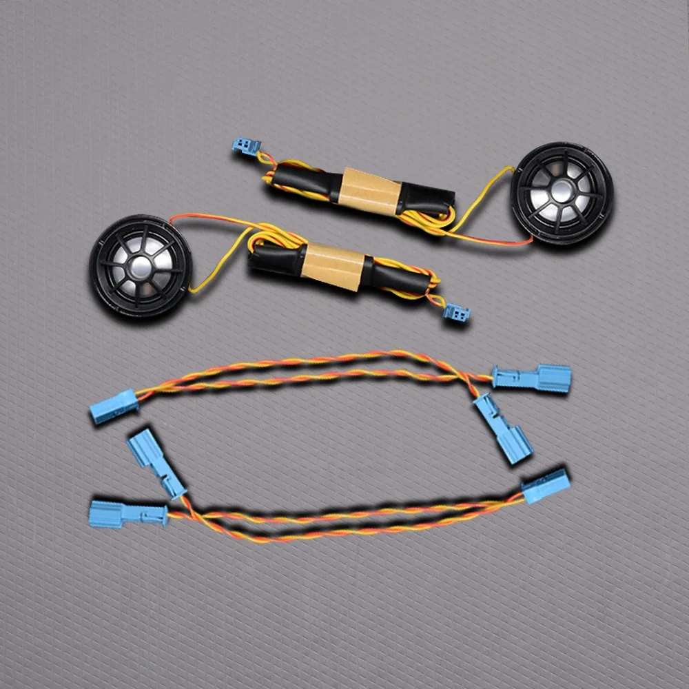 Stereo speaker tweeter Audio speakers kit Midrange speakers Audio speaker adapter Car Front Door Speaker for BMW F10 F11 5 Series Audio Trumpet Tweeter Cover Head Treble Horn Frame Decoration Original Model Fit