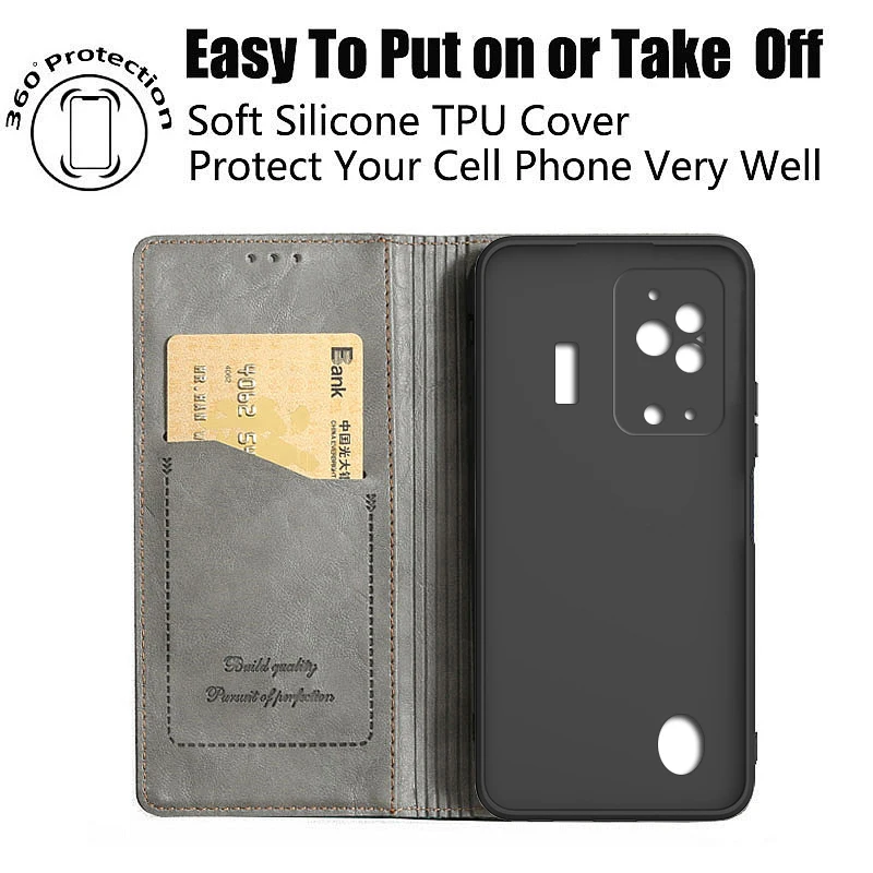 Leather Flip Wallet Phone Case – Premium Cover with Pouch Design