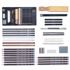 34pcs Artistic Drawing Set Colored charcoal pen Graphite Pencil sharpener Sketching penProfessional Art Supplies for Adults 2