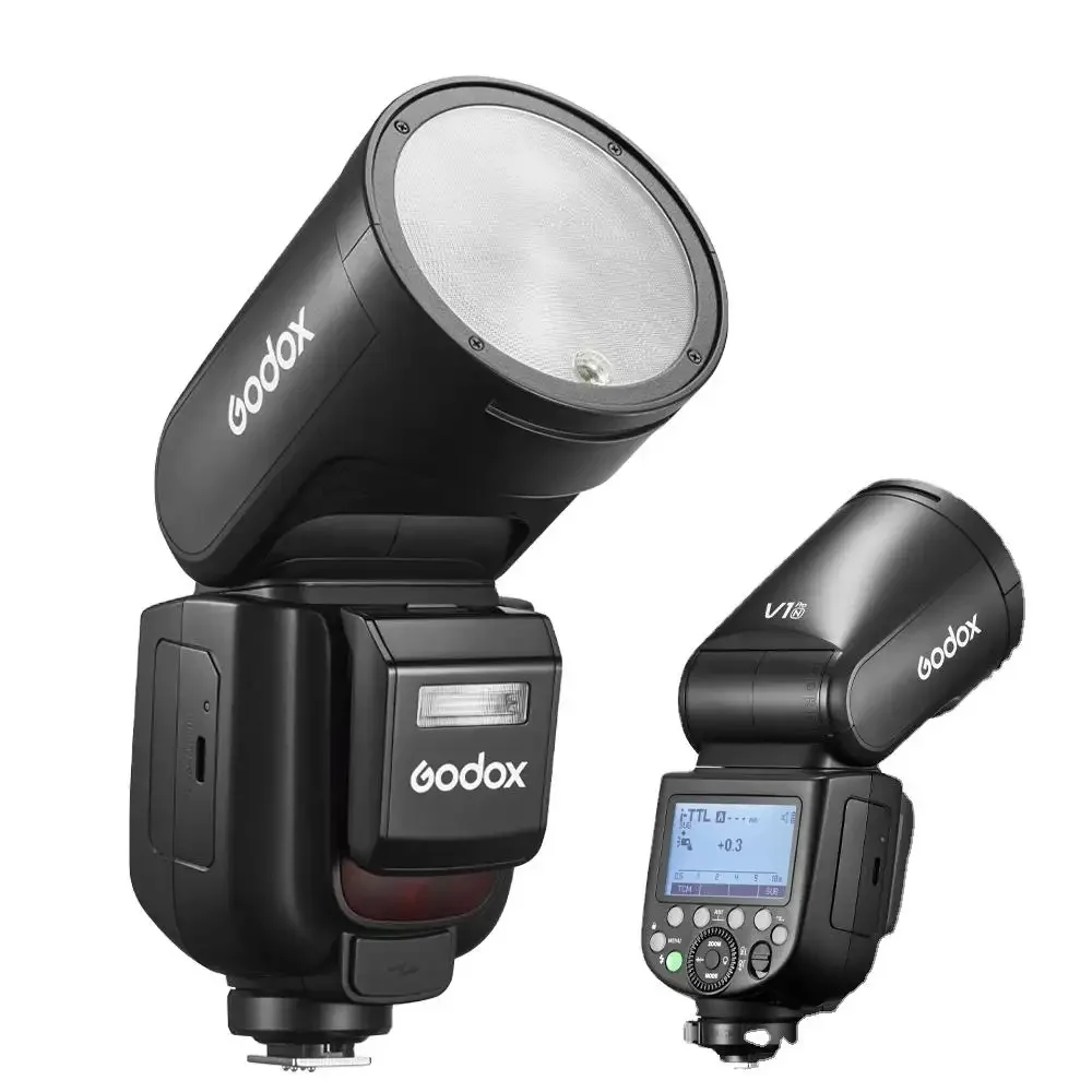 Godox Flash For Nikon Godox V1N Round Head Flash For Nikon - 76Ws TTL HSS, 1/8000 Sync, 2600mAh Battery, 480 Shots, LED Modeling Lamp Camera Flash For Nikon - View #2