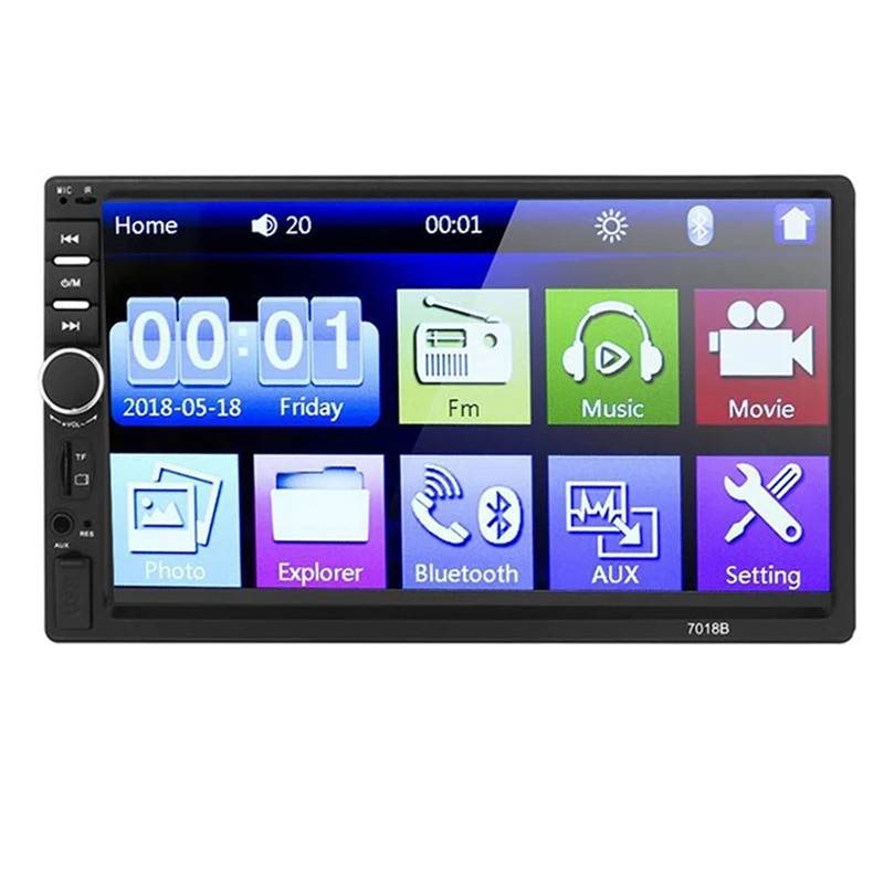 

Автомагнитола 2 Din с Bluetooth, 7-дюймовым сенсорным экраном, автомагнитола, аудиоприемники MP5, медиаплеер, USB, AUX, SD