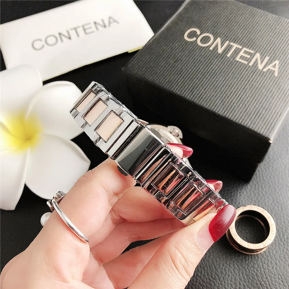 Luxury Women's Elegant Stainless Steel Bracelet Watch with Roman Dial