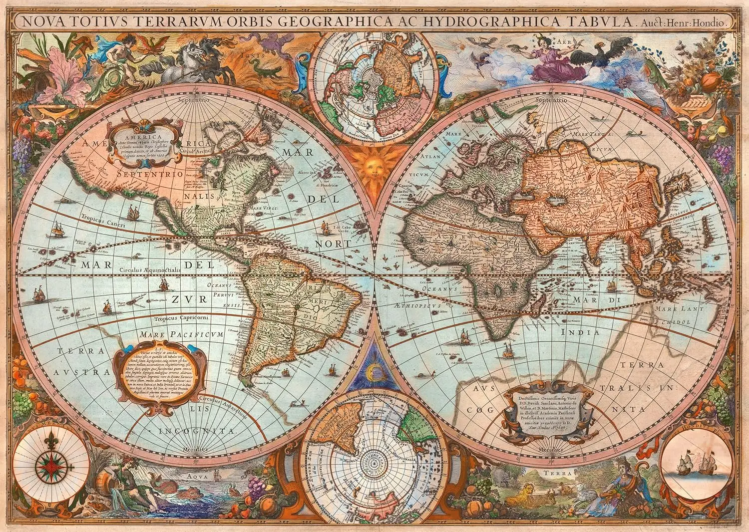 Adult Ancient World Map Jigsaw Puzzle 300/500/1000 Pieces Stress Relief Entertainment Toys Cartoon Wooden Puzzles Christmas Gift