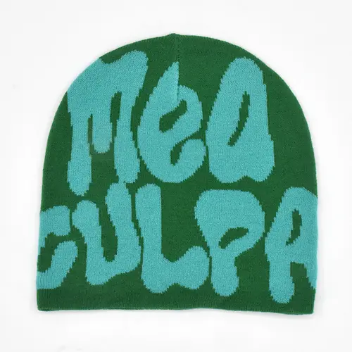 Mea Culpa Knitting Beanies Hat For Women Men Couple Y2K What's In Fashion Bonnet Kpop Wool Skullies Hoods Lady Caps Gorro шапка - Image 16