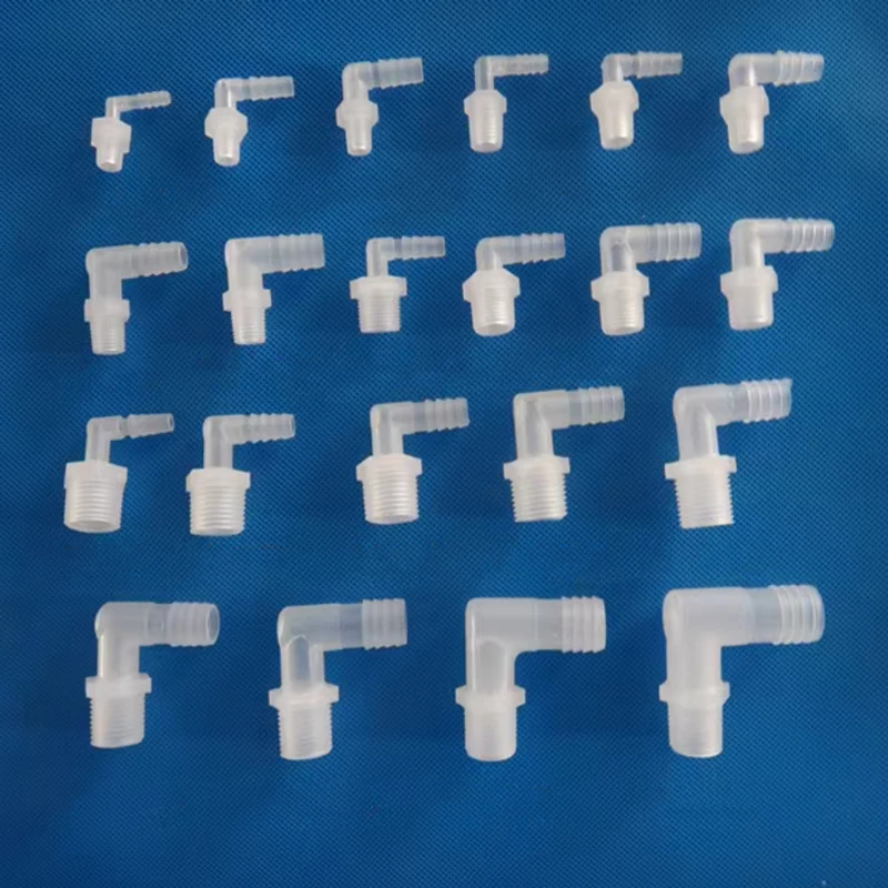 5Pcs/Pack 1/8" 1/4" 3/8" Thread Plastic Hose Elbow Connectors To 3.9mm-11.1mm For Aquarium Tank Air Pump Pipe
