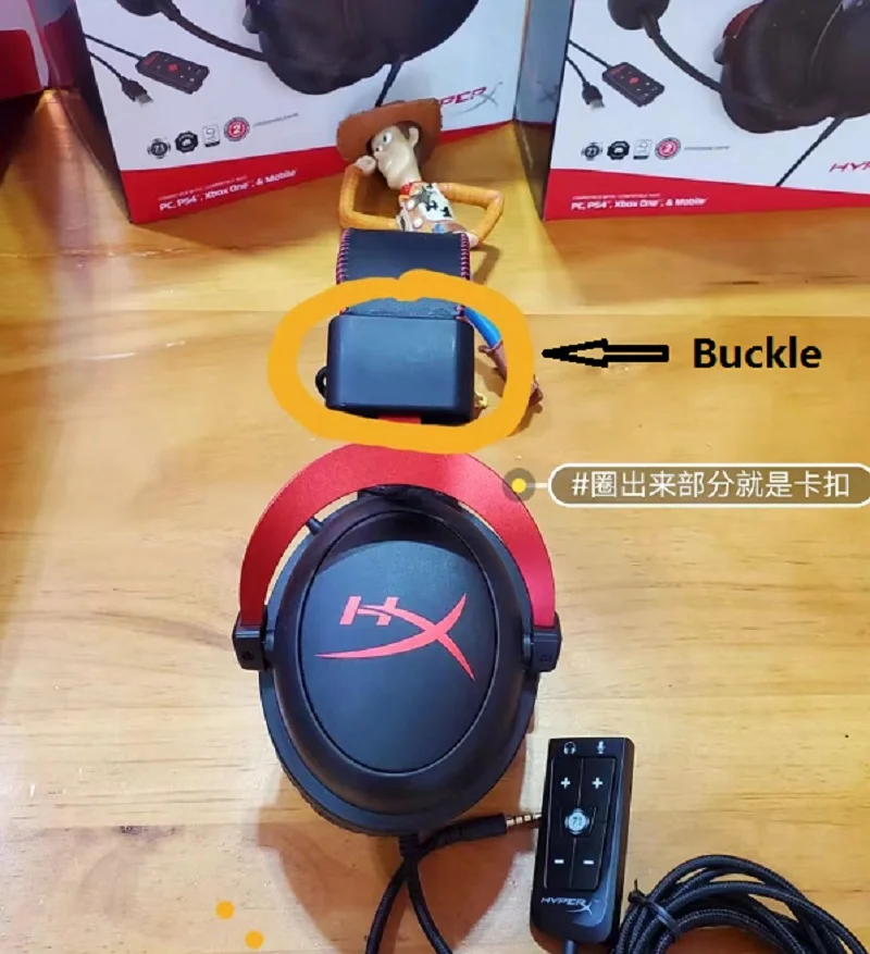 Plástico Dobradiça Fivela para Gaming Headconjunto Substituição Headband Almofada Peças de Reparo Hyperx Alpha s Nuvem ii - Image 3