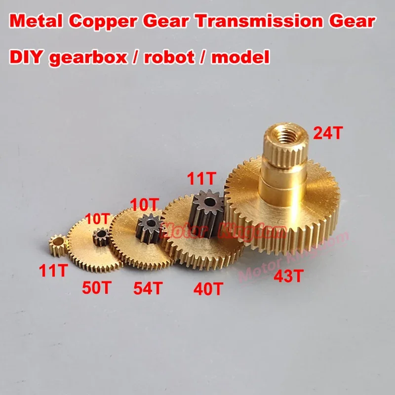 1PC Metal  Copper Gears  Transmission Gears 11T 40T 43T 50T 54T  0.2  0.3  0.35 Modulus  Multiple Specifications