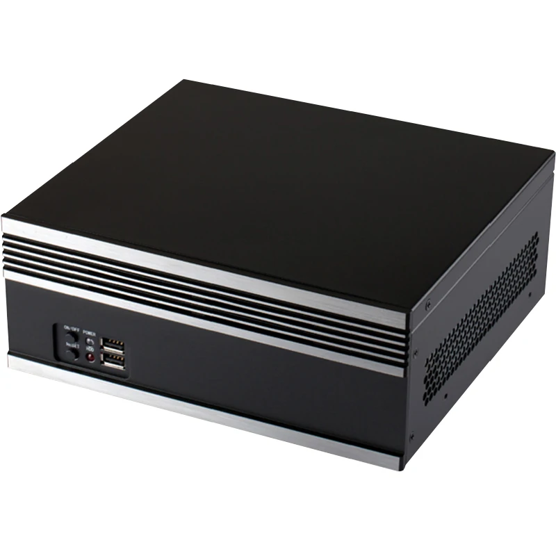 

Mini ITX Chassis Aluminum Panel 17*17 Motherboard Small 1U Power Wall-Mounted Full-Height Graphics Card Host Server Shell