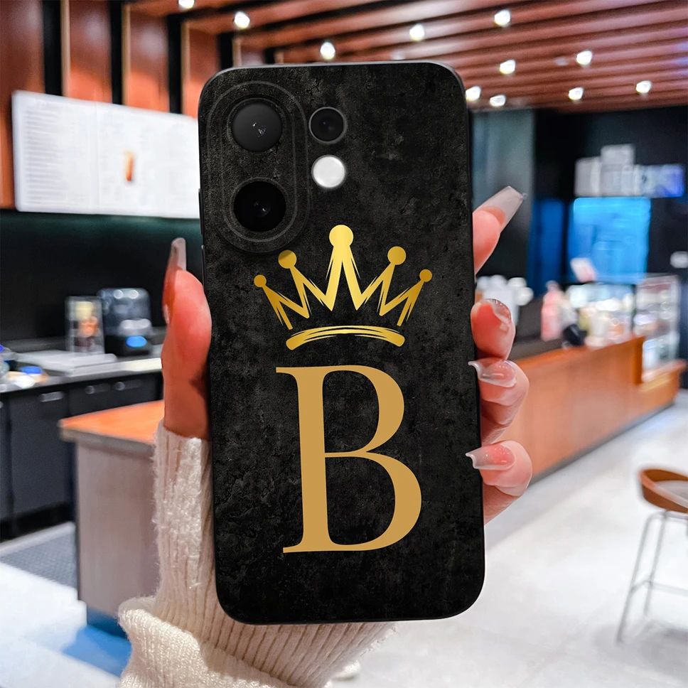 Luxe Alphabet Soft Silicone Anti-Drop Phone Case - Full Coverage