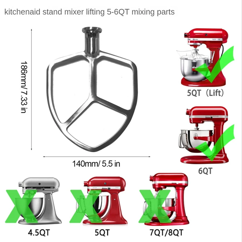 1 Set Kitchenaid Paddle Attachment Replacement Assecories For Kitchenaid  5-6QT Tilt-Head Stand Mixers - AliExpress