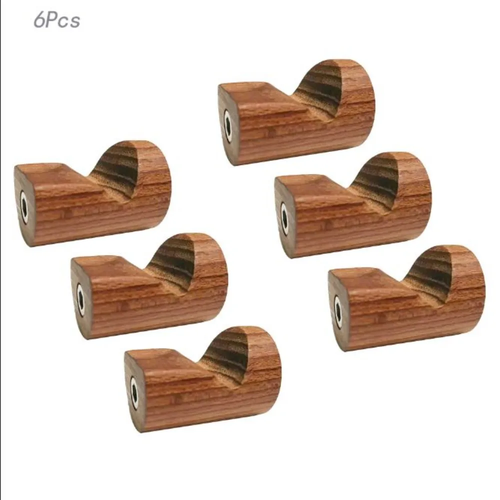 

6Pcs Carbonized Natural Wooden Coat Hooks Heavy Duty Handmade Rustic Hat Hooks Entryway Wall Hangers