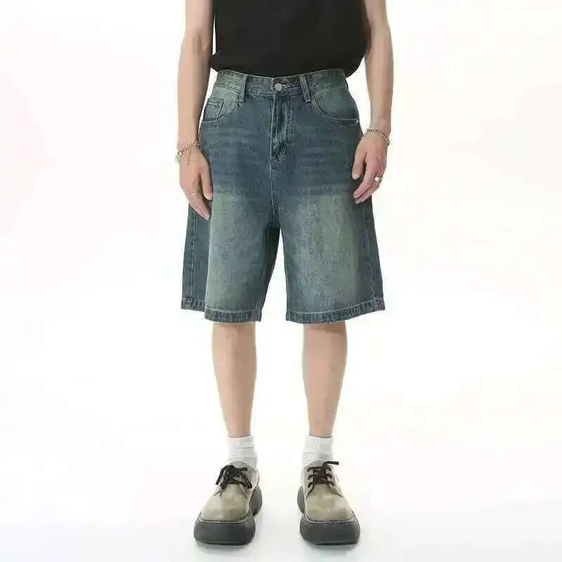 IEFB Men' Jeans Shorts Loose Mid