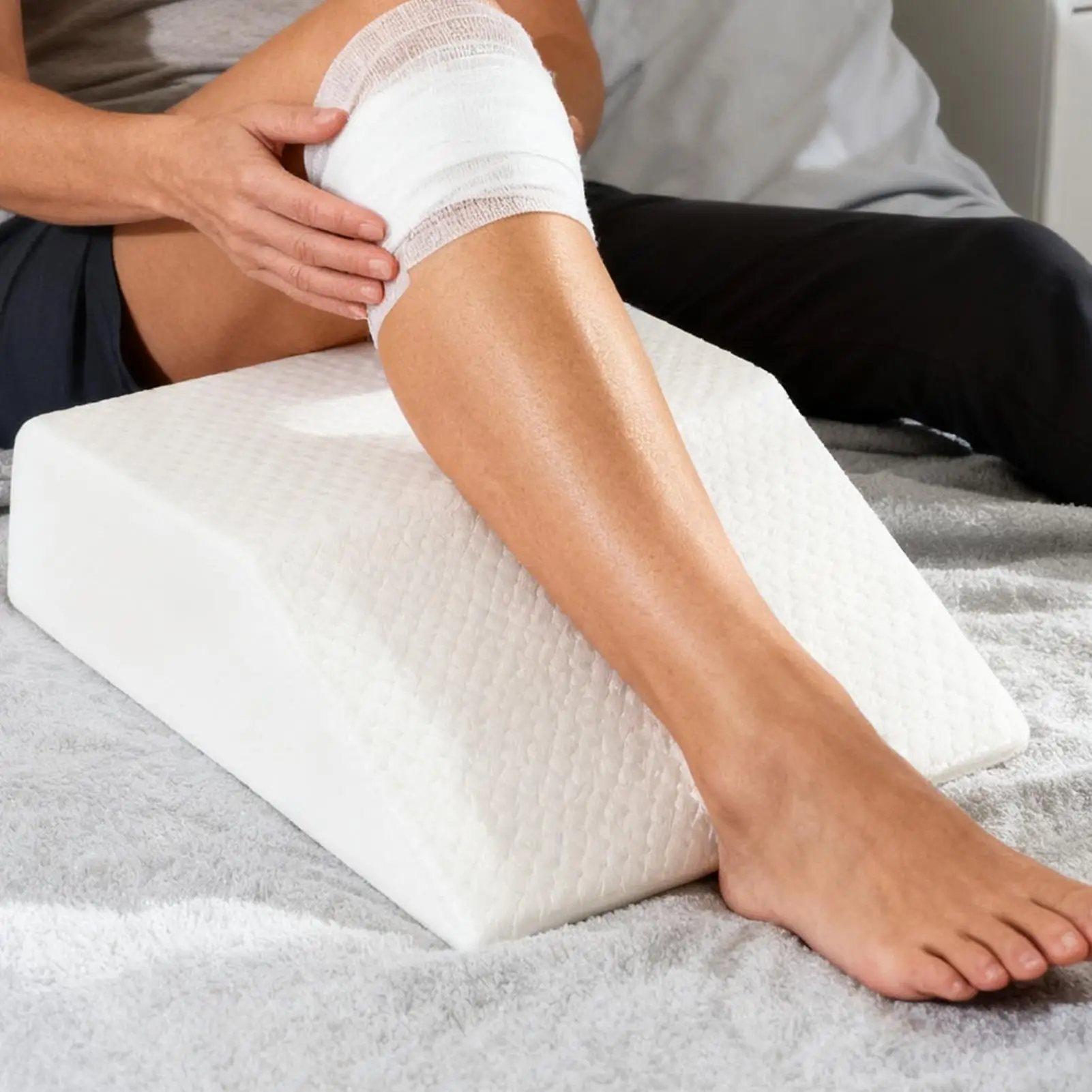 Leg Elevation Pillows Ergonomic Soft Breathable Bed Wedge Ankle Bolster Body Positioner Pillow For Sofa Couch Bedroom Living