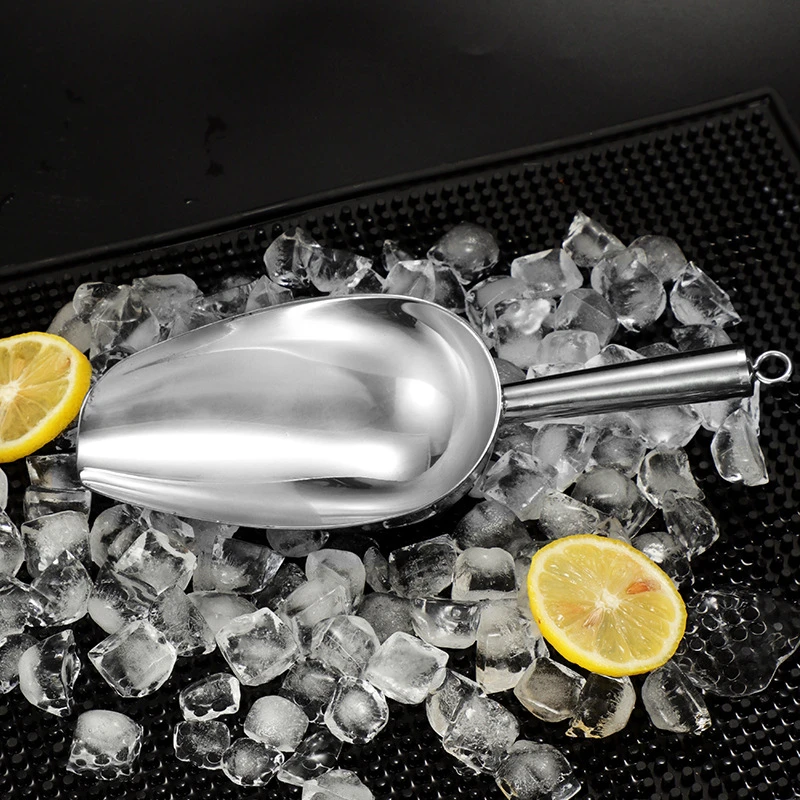 Stainless Steel Ice Cube Scoop Bar et Kitchen Spice Candy Shovel Household Grain Flour Ice Scraper Party Kitchen Accessories