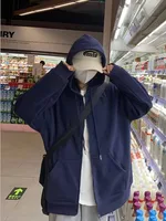Korean Fashion Zipper Hood Sweatshirt Women Autumn Long Sleeve Tops Casual Y2K Hoodies Streetwear Harajuku Loose Jackets Coats - Image 3