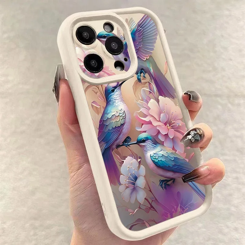 Floral Thickened Phone Case with Rugged Protection