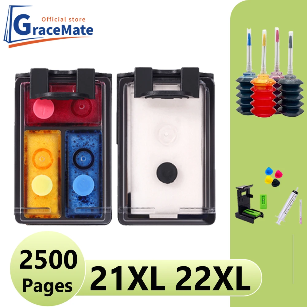 Cartuccia Di Inchiostro Compatibile Hp 21 22 Hp21 Ricaricabile 21Xl 22Xl Per Hp Deskjet 3915 3920 D1530 D1320 D1311 F2100 F2280 F4100 F2180