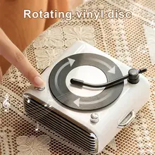 

Protable Vinyl Record Music Player Bluetooth-compatible 5.0 Stere Mini Speaker Surround Sound Speaker Retro Wireless Speaker